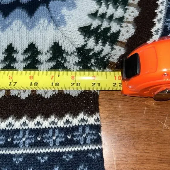Crystal-Kobe Pine Tree Cardigan Sweater Vintage Ski Size Medium Y2K - Picture 4 of 5
